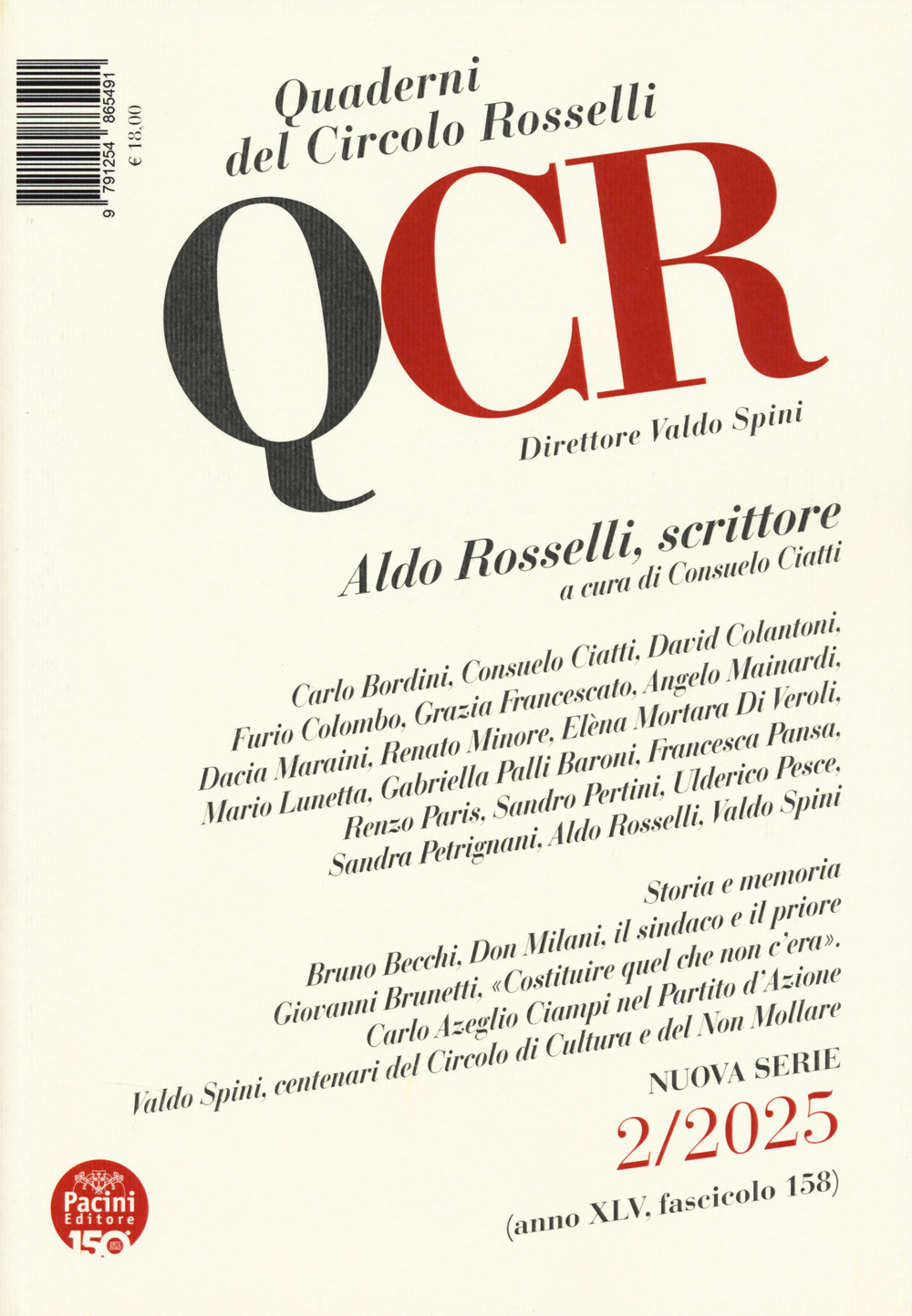 QCR. Quaderni del Circolo Rosselli. Vol. 2: Aldoi Rosselli, scrittore