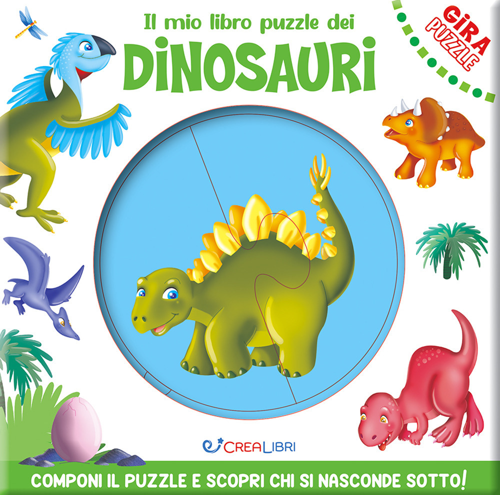Il mio libro puzzle dei dinosauri. Gira puzzle