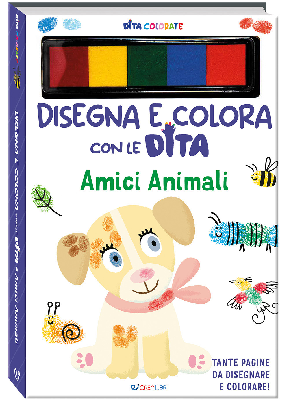 Amici animali. Disegna e colora con le dita. Dita colorate