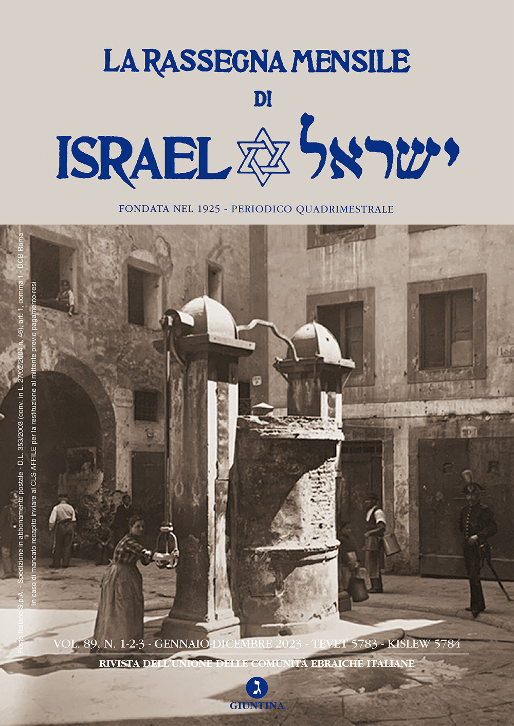 La rassegna mensile di Israel. Vol. 89