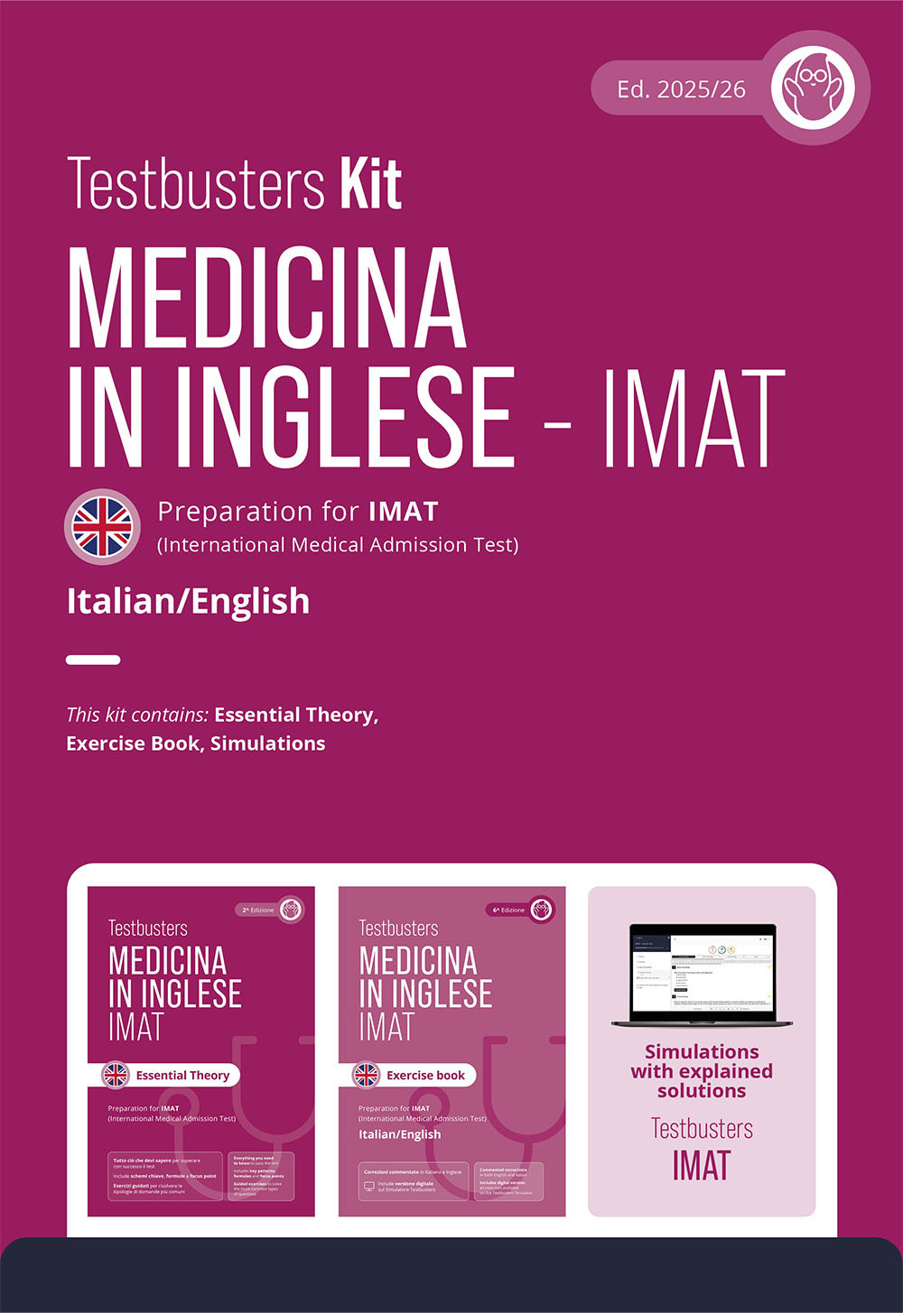 Testbusters. Test di medicina in inglese IMAT. Kit. Preparazione al test IMAT