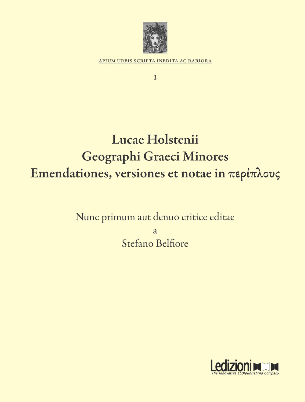 Lucae Holstenii Geographi Graeci Minores Emendationes, versiones et notae in περίπλους