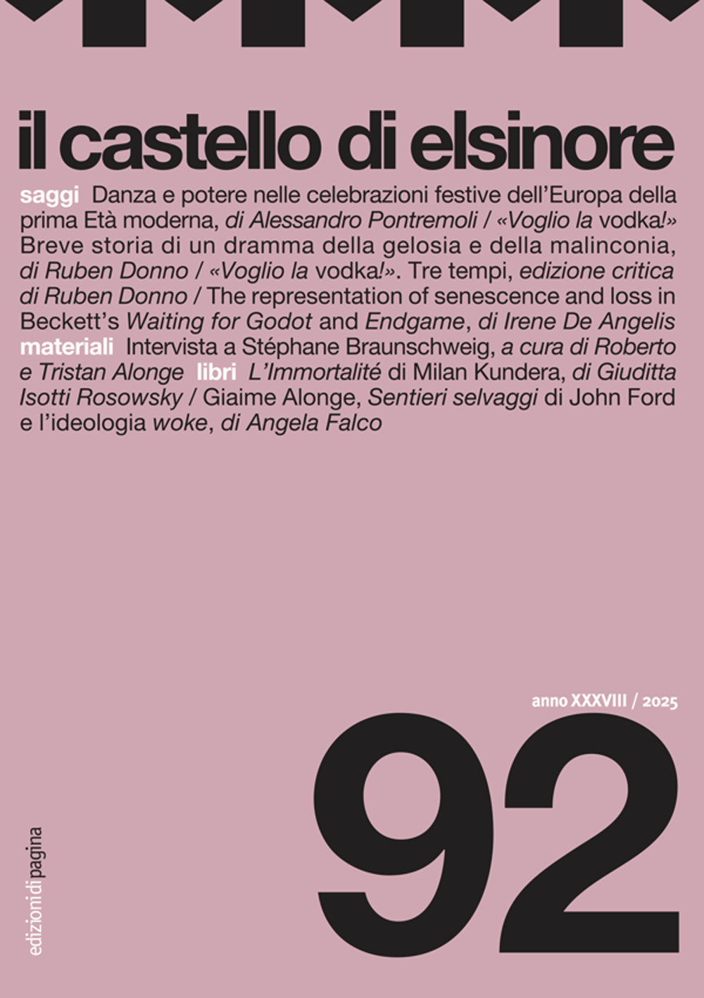 Il castello di Elsinore. Vol. 92