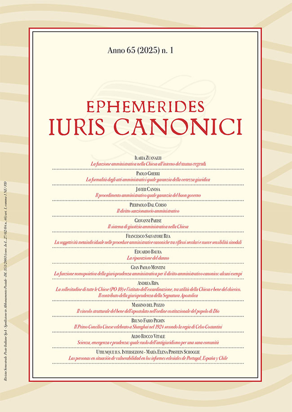 Ephemerides Iuris canonici. Vol. 1