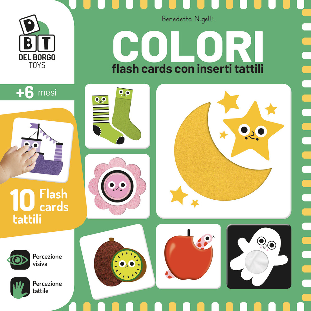 Colori. Flash cards con inserti tattili