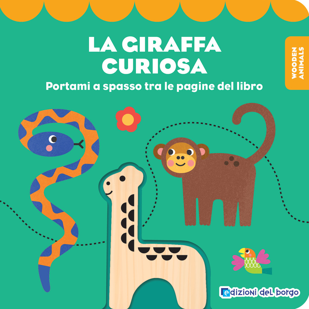 La giraffa curiosa. Wooden animals