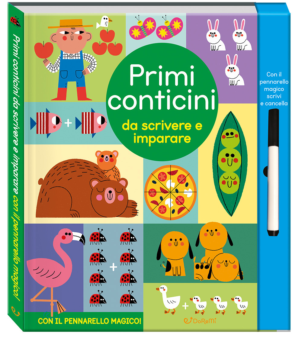 Primi conticini da scrivere e imparare. Scrivi cancella & riscrivi