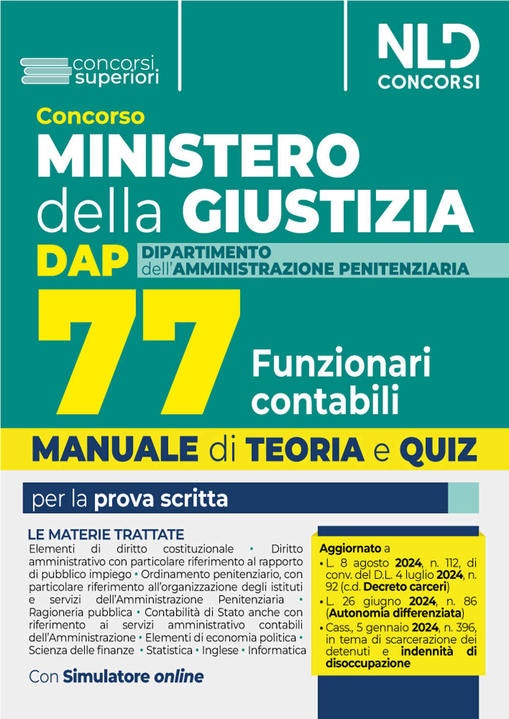Manuale concorso Ministero della Giustizia 77 Funzionari contabili DAP