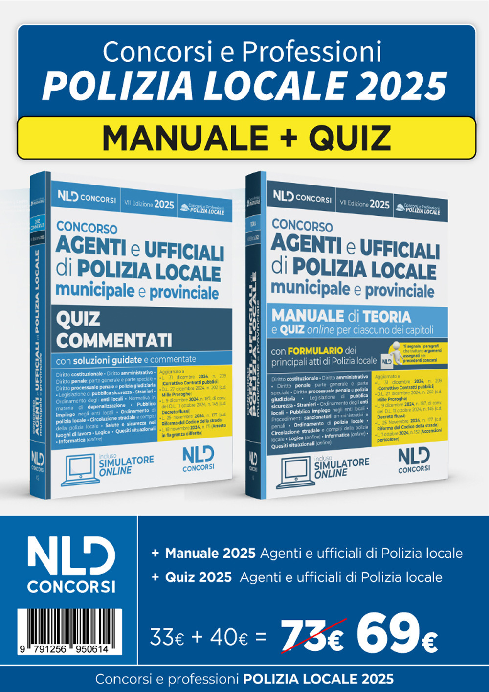 Kit concorsi Polizia Locale. Manuale + quiz commentati per la preparazione al concorso 2025 aggiornato al Nuovo codice della strada