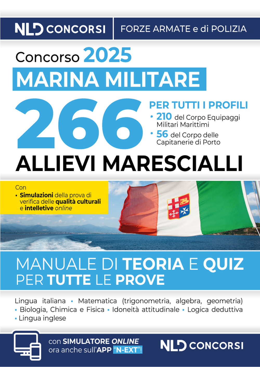 Concorso per l'ammissione di 266 Allievi Marescialli della Marina Militare 2025 con teoria e quiz