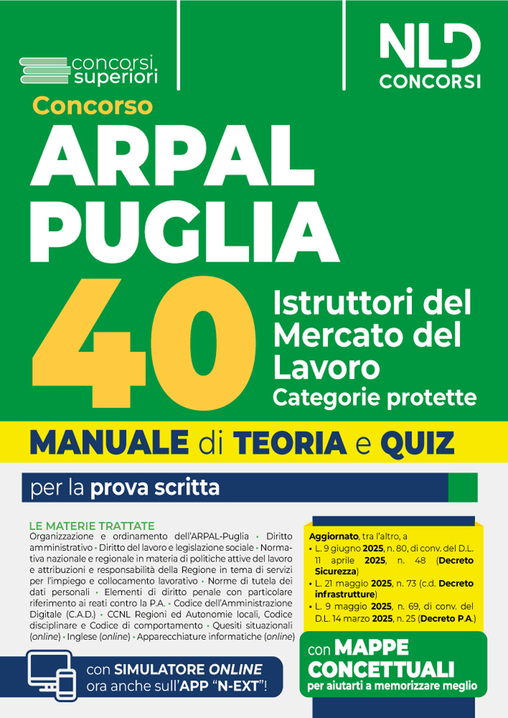 Concorso Arpal Puglia per 40 Istruttori per il Mercato del Lavoro. Manuale di teoria e quiz per le prove del concorso