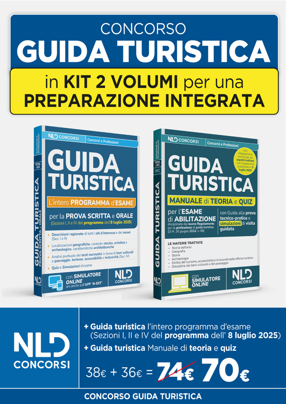 Kit Guida turistica per l'esame di abilitazione. Manuale guida turistica di teoria e quiz + Guida turistica l'intero programma d'esame per la prova scritta e orale
