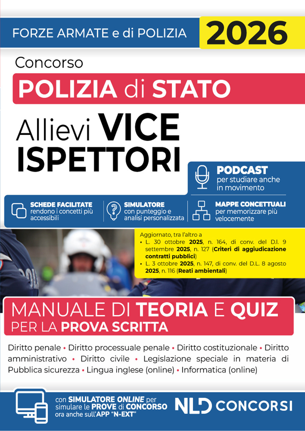 Concorso allievi vice ispettori polizia di Stato 2026. Manuale di Teoria e quiz per la prova scritta