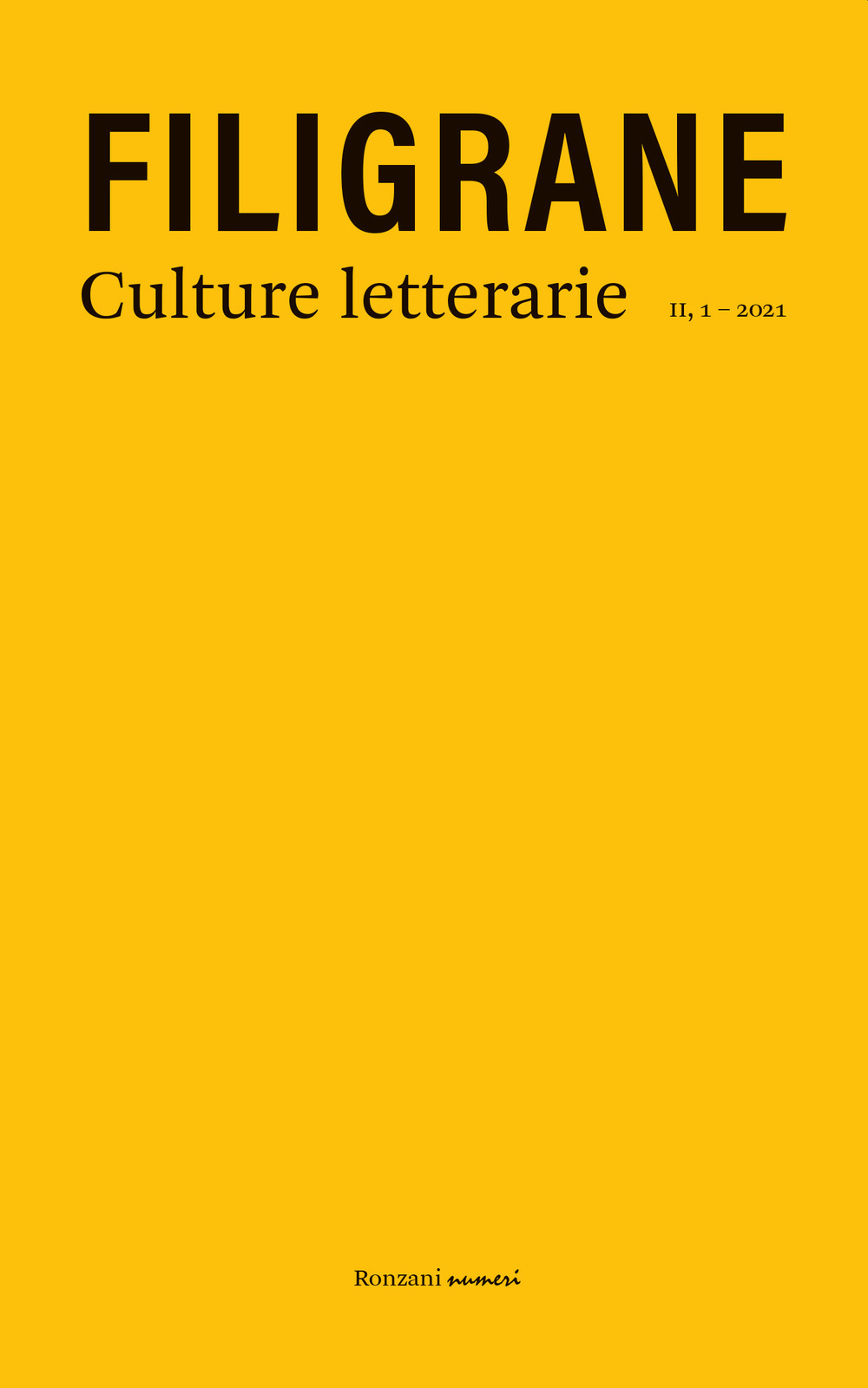 Filigrane. Culture letterarie. Vol. 1: Città e confini