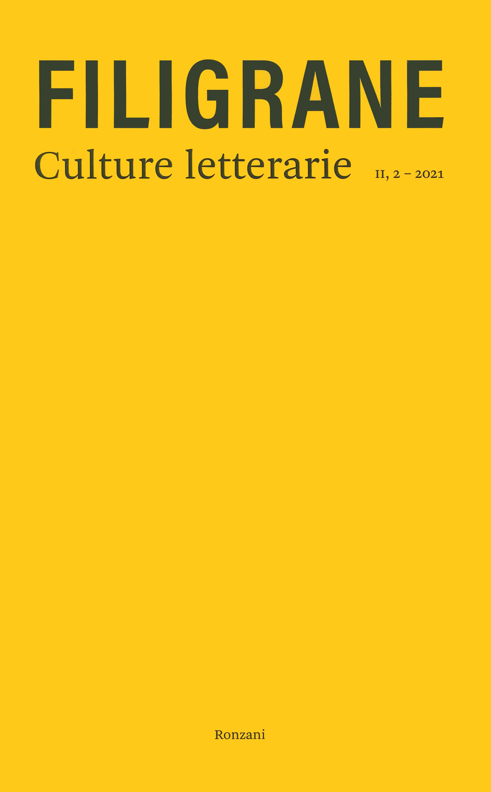 Filigrane. Culture letterarie. Vol. 2: Forme e materie del libro