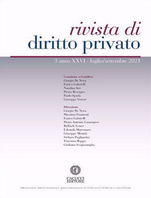 Rivista di diritto privato. Vol. 3