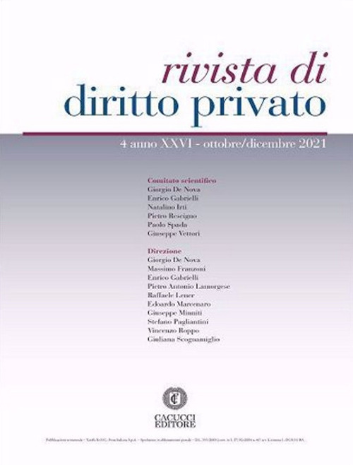 Rivista di diritto privato. Vol. 4