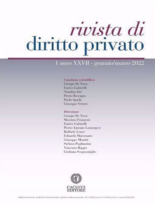 Rivista di diritto privato. Vol. 1