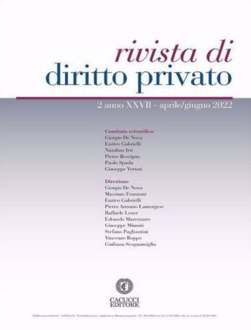 Rivista di diritto privato. Vol. 2
