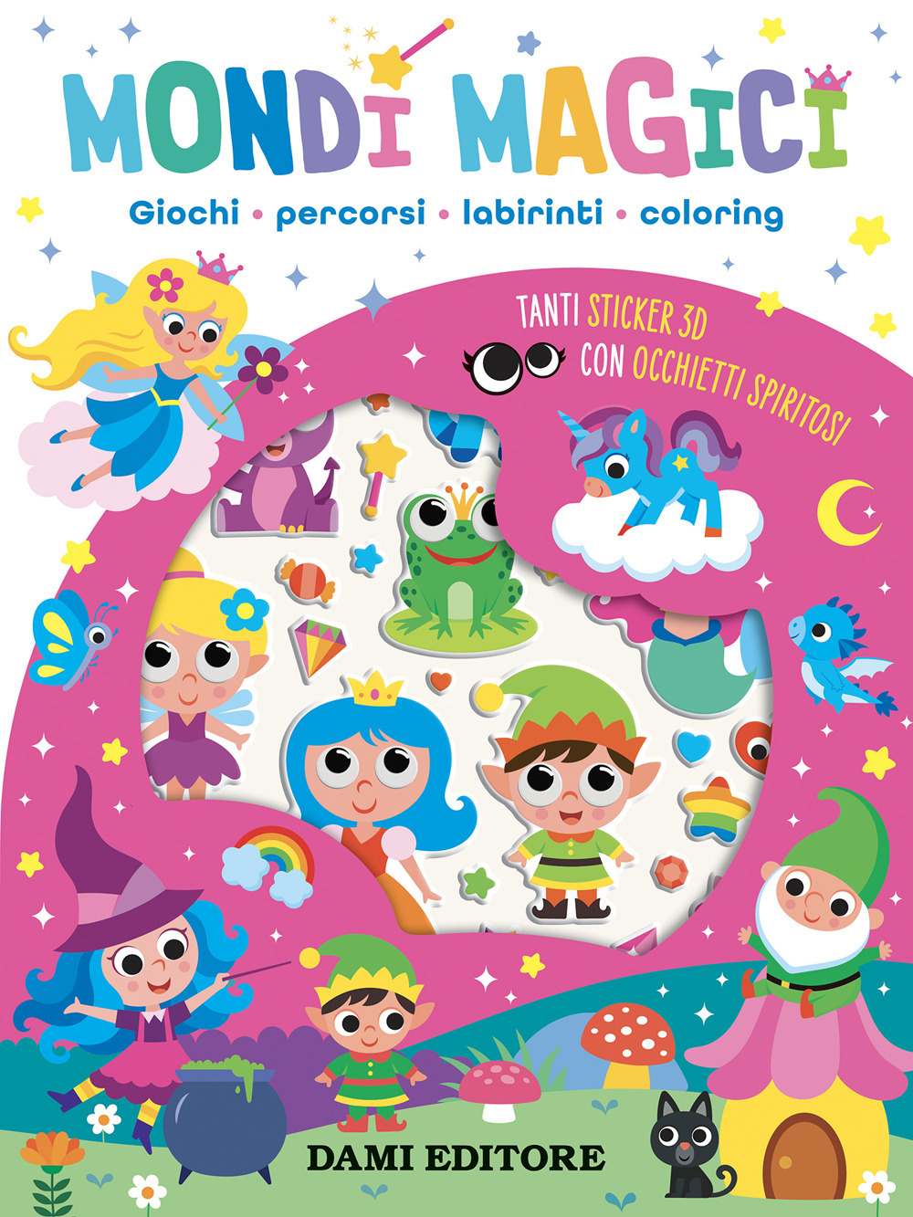 Mondi magici. Giochi, percorsi, labirinti, coloring. Con adesivi