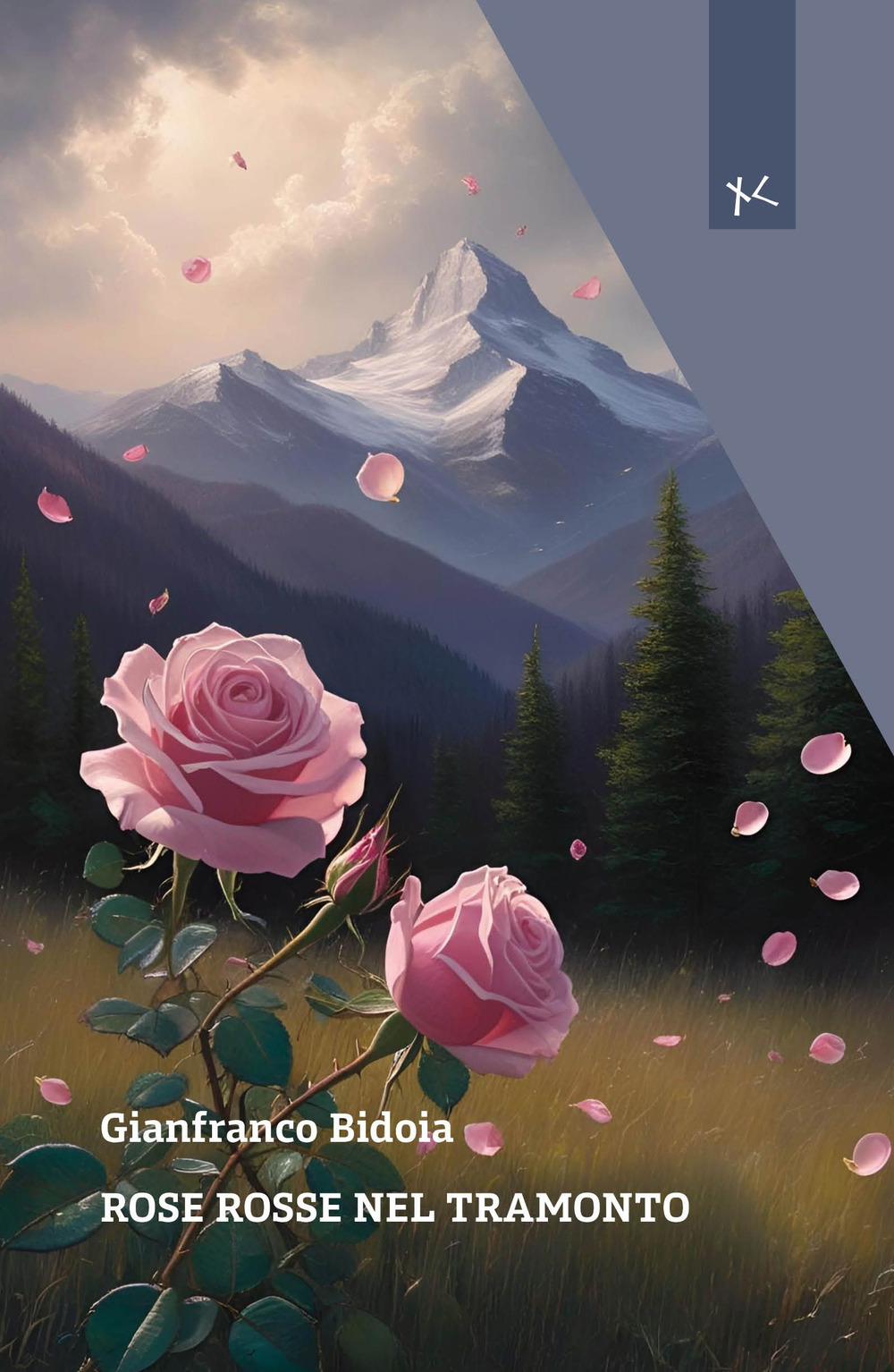 Rose rosse nel tramonto