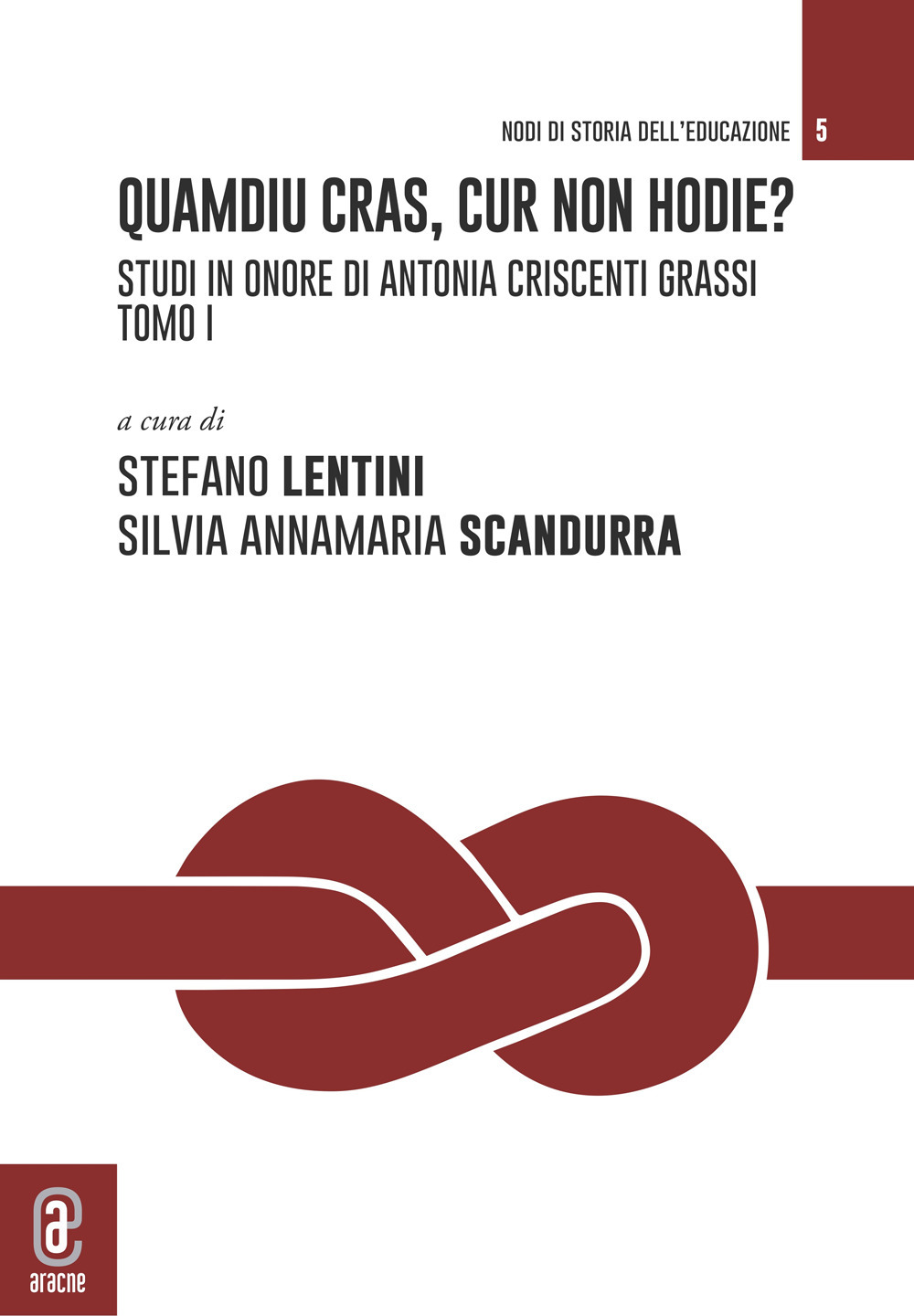 Quamdiu cras, cur non hodie? Studi in onore di Antonia Criscenti Grassi. Vol. 1