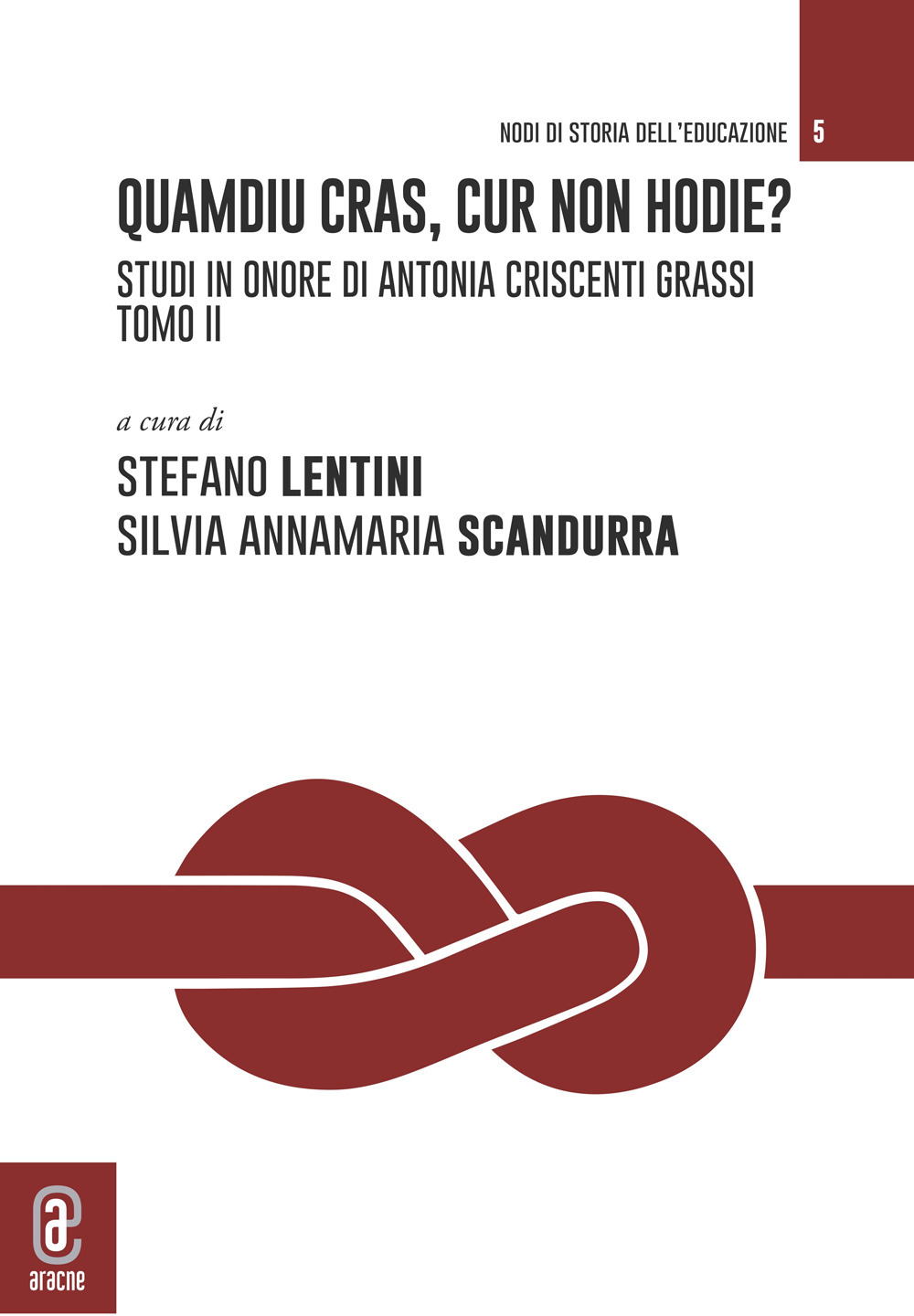 Quamdiu cras, cur non hodie? Studi in onore di Antonia Criscenti Grassi. Vol. 2