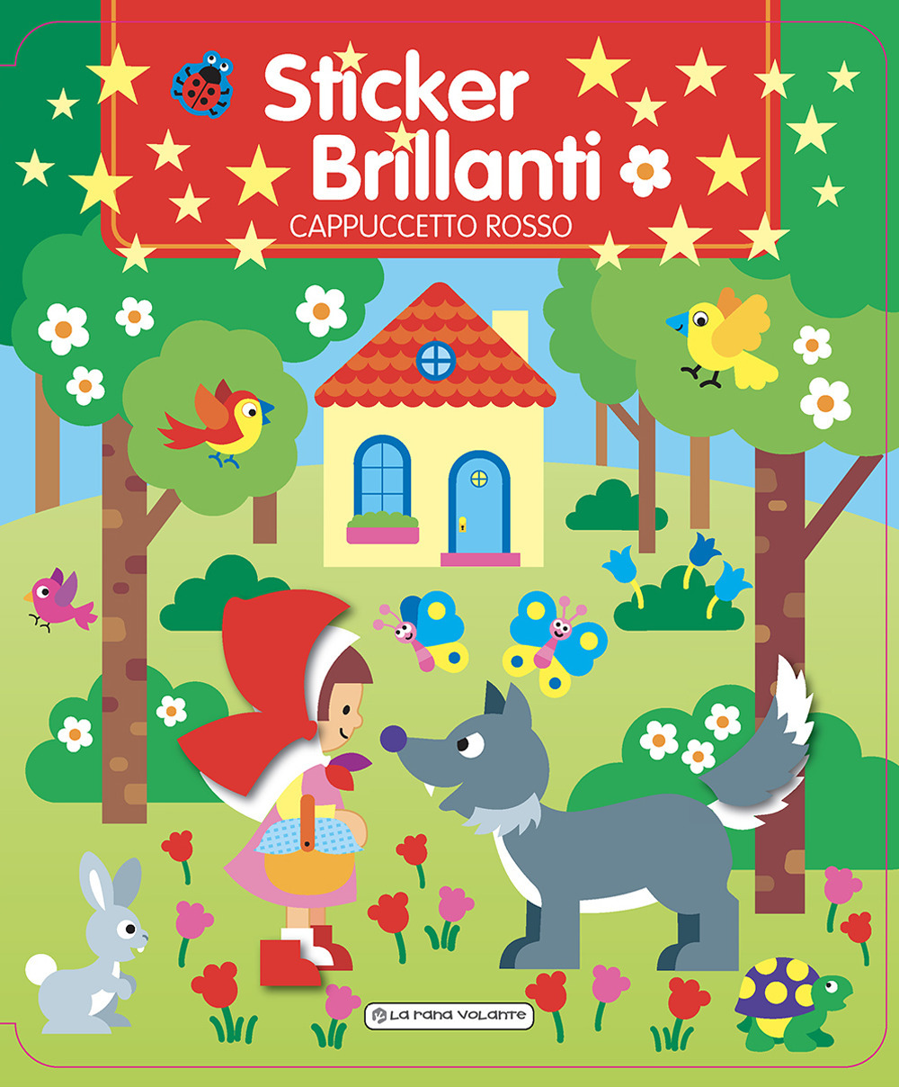 Cappuccetto Rosso. Sticker brillanti