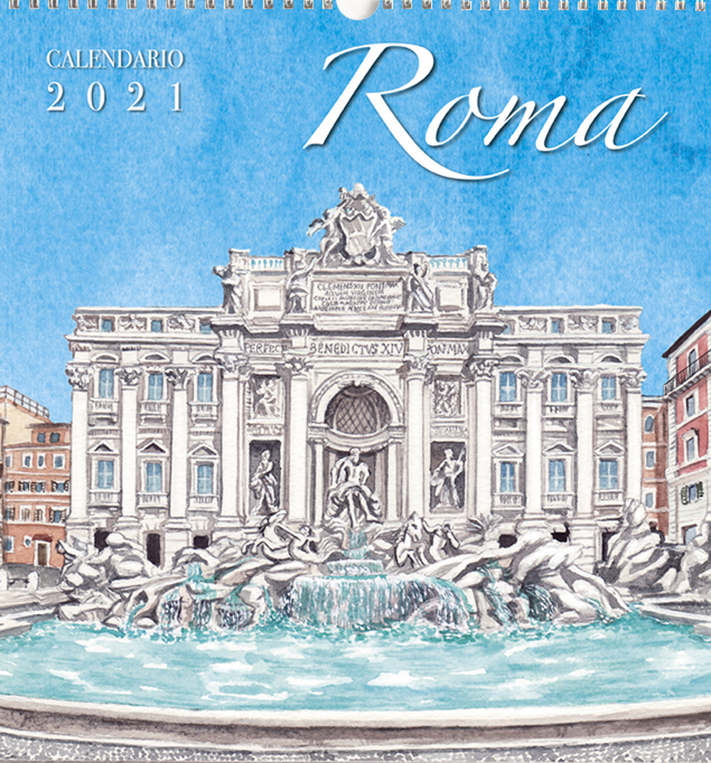 Calendario Grande Roma Acquarello Trevi
