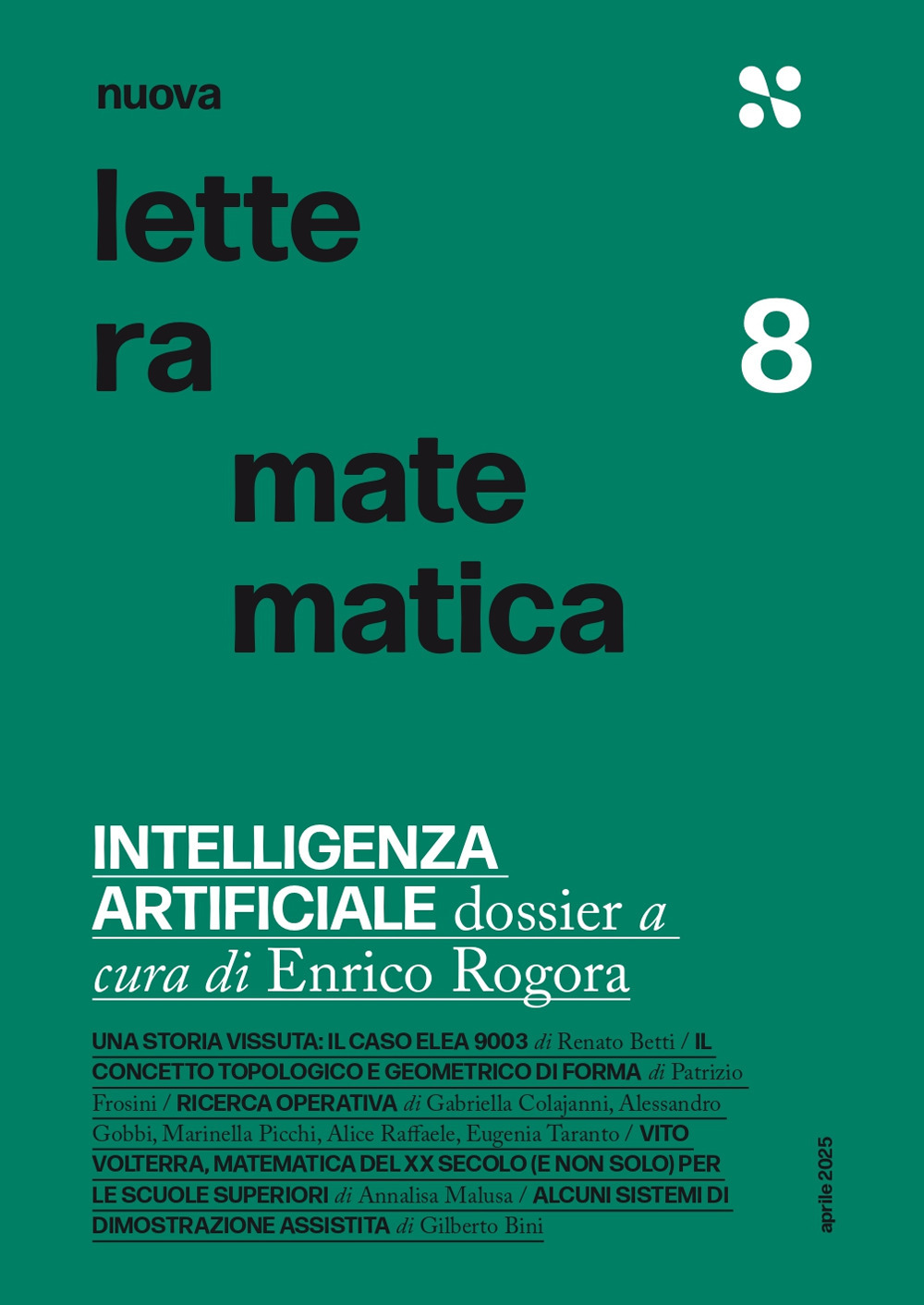 Nuova lettera matematica. Vol. 8: Intelligenza artificiale. Dossier