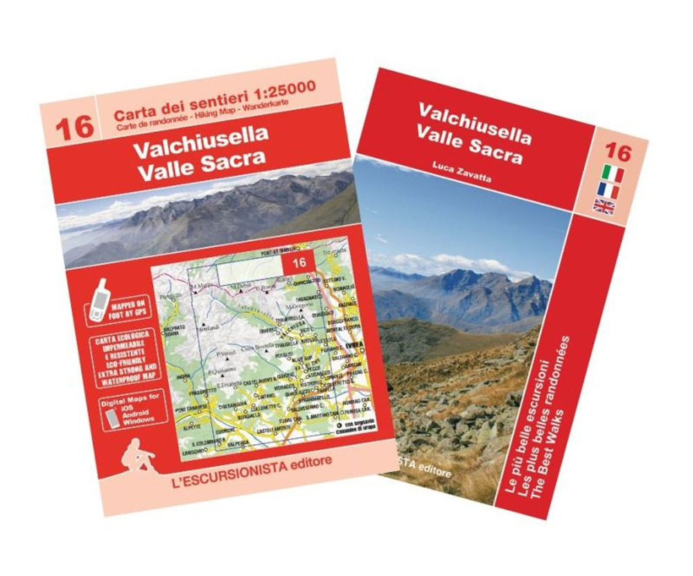 Valchiusella, Valle Sacra. Carta dei sentieri 1:25.000. Con guida Le più belle escursioni
