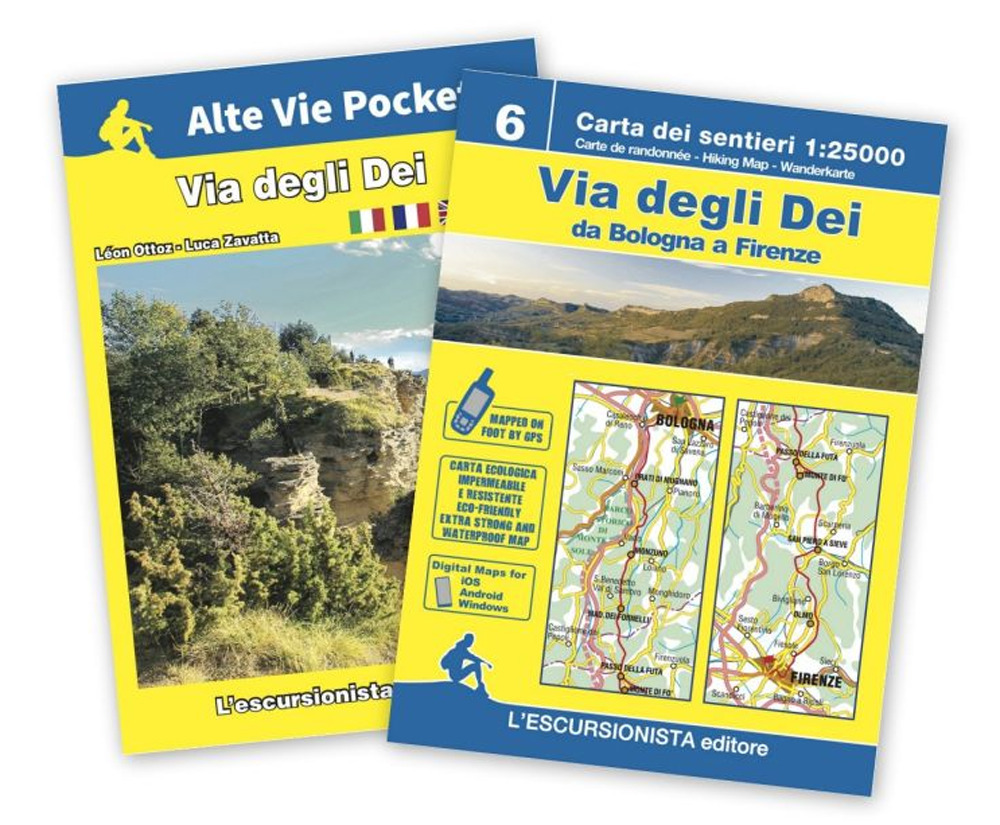 Via degli dei a piedi e in MTB carta 1:25.000. Con mini-guida: da Bologna a Firenze a piedi e in MTB