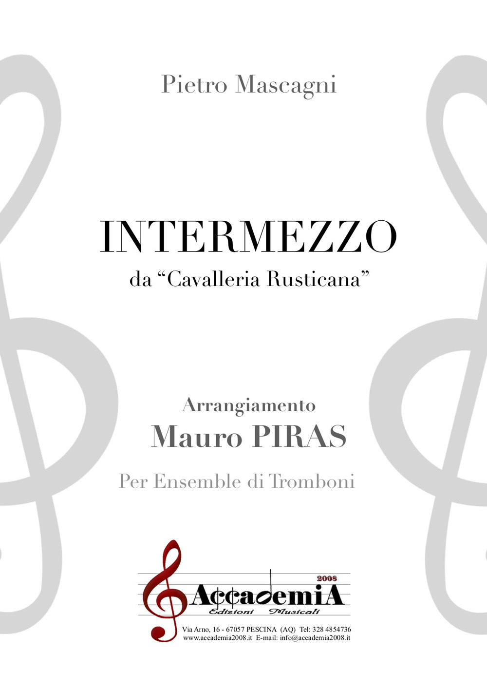 Intermezzo. Da «Cavalleria rusticana». Per ensemble di tromboni