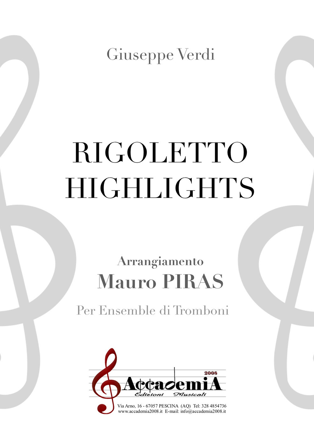 Rigoletto highlights. Per ensemble di tromboni