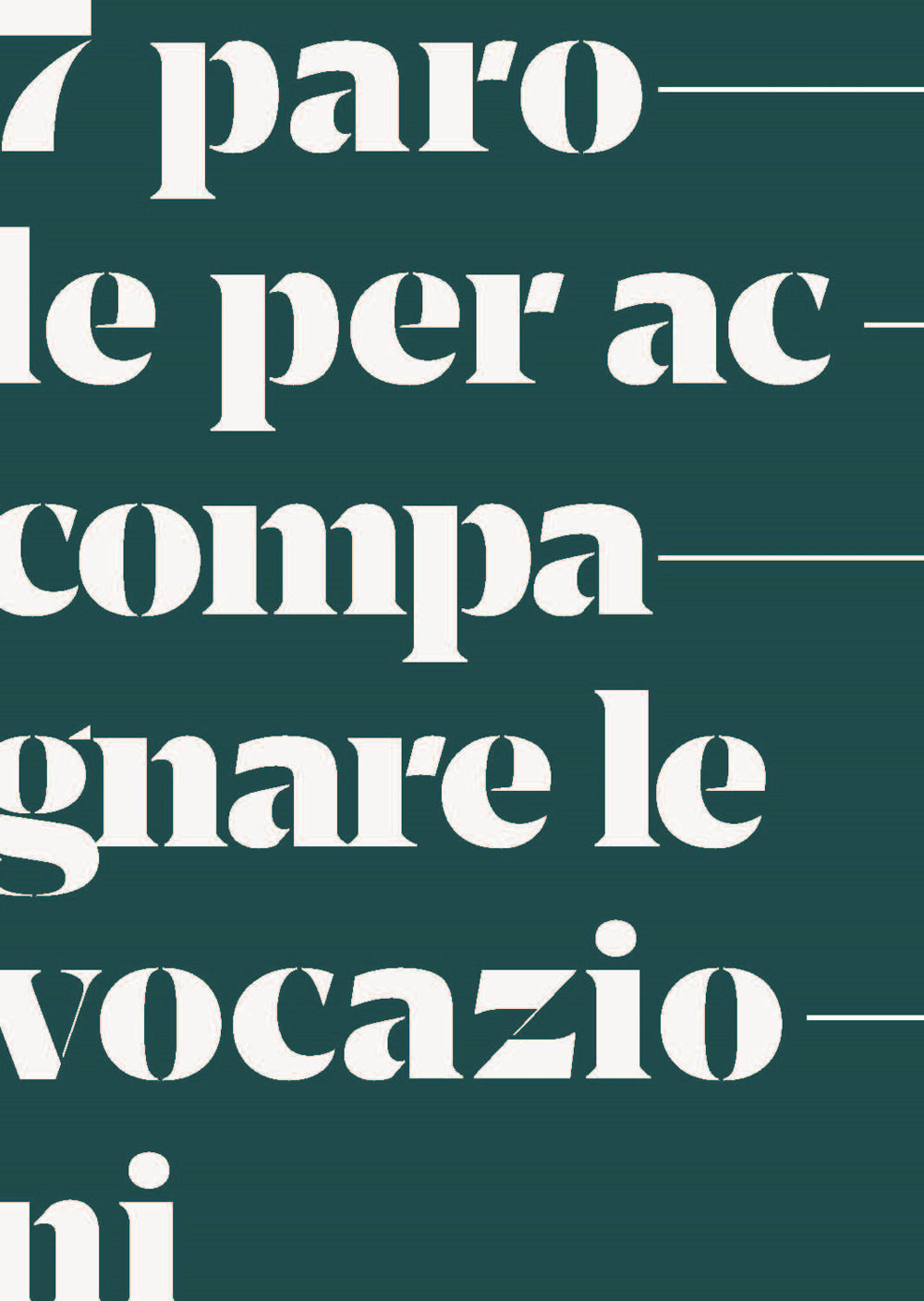 7 parole per accompagnare le vocazioni. Sussidio