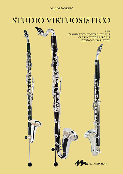 Studio virtuosistico. Per clarinetto contralto Mib. Clarinetto basso Sib. Corno di bassetto