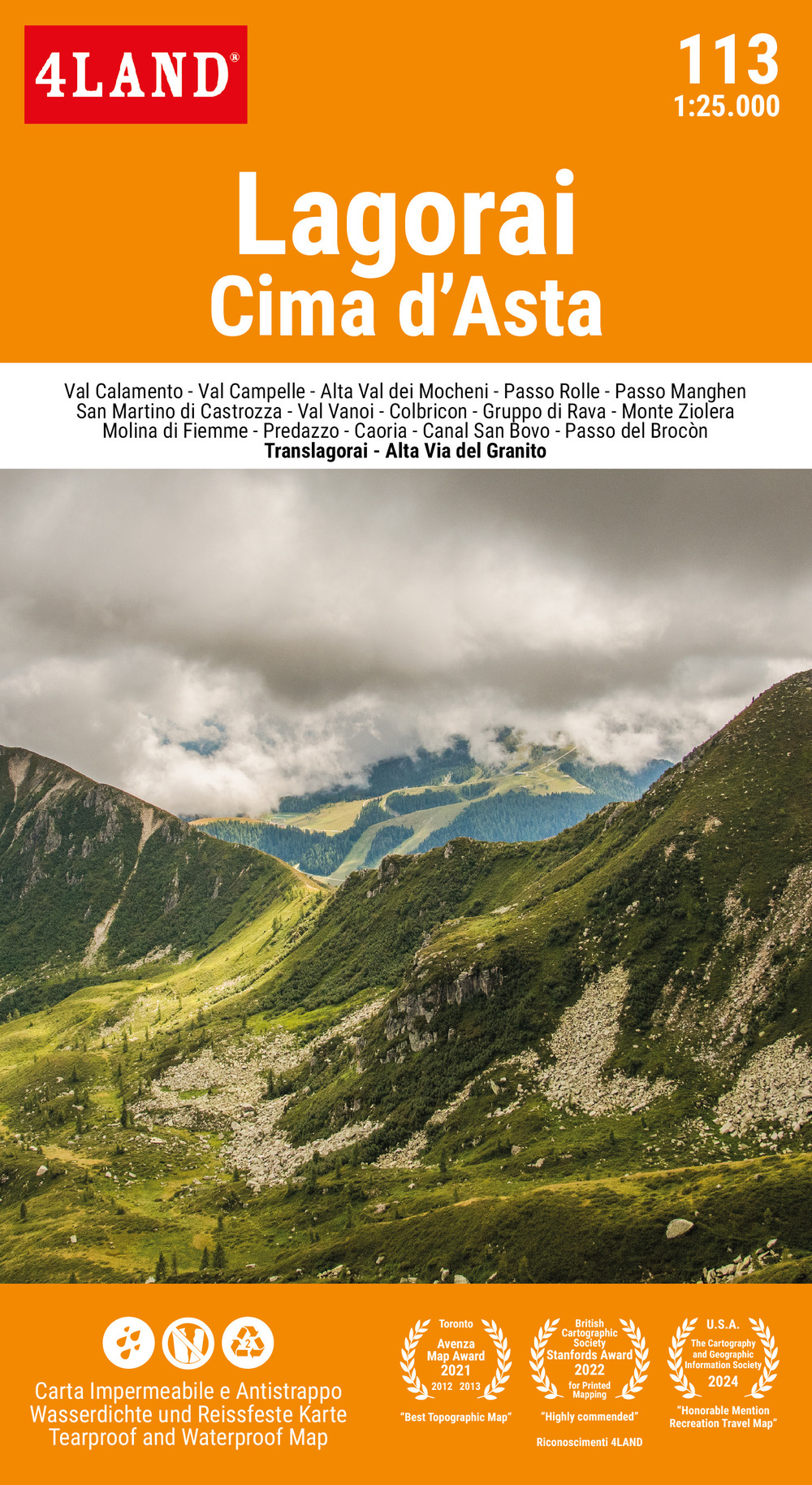 Lagorai. Cima d'Asta 1:25.000