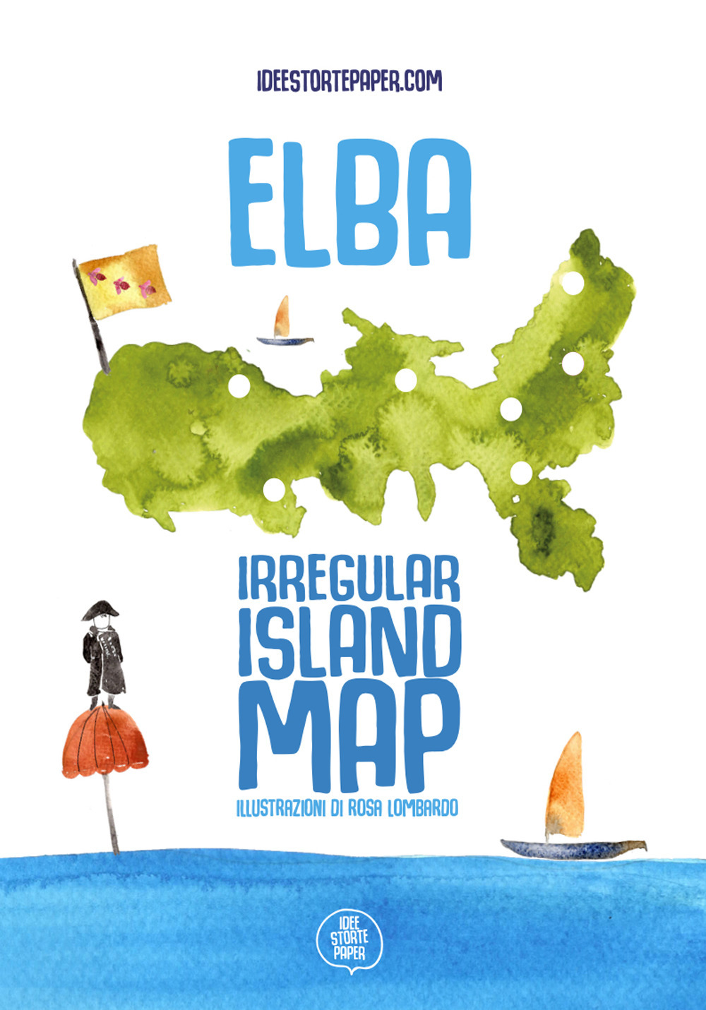 Elba irregular island map
