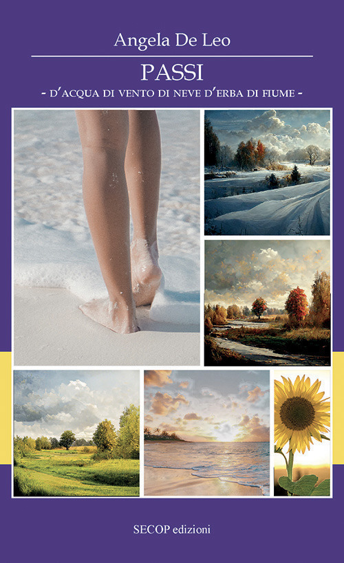 Passi d’acqua di vento di neve d’erba di fiume