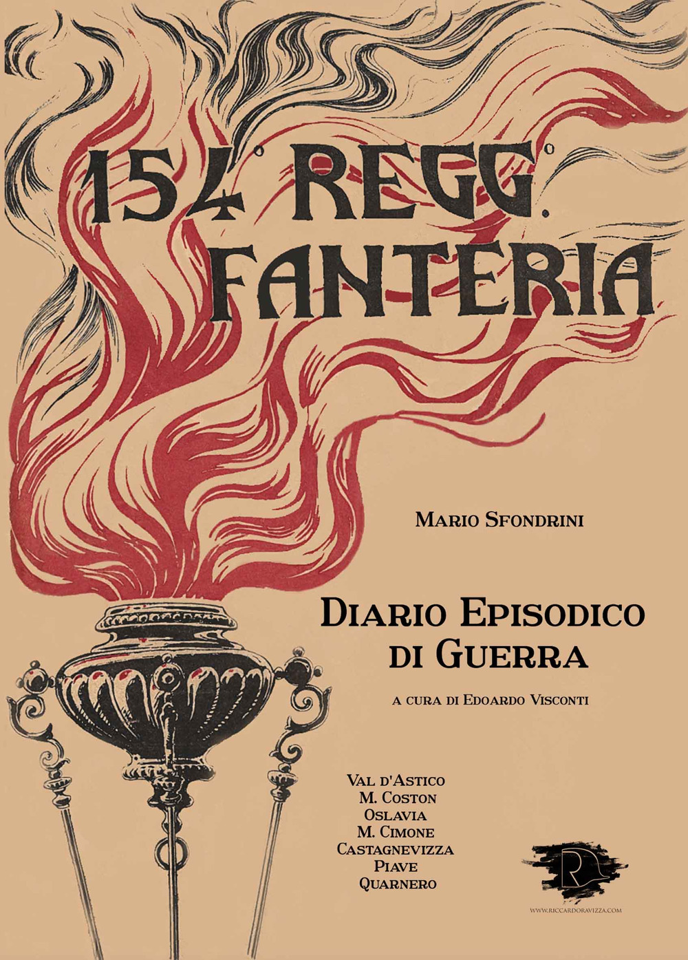 154 Regg. Fanteria. Diario episodico di guerra. Val D'Astico, M. Coston, Oslavia, M. Cimone, Castagnevizza, Piave, Quarnero