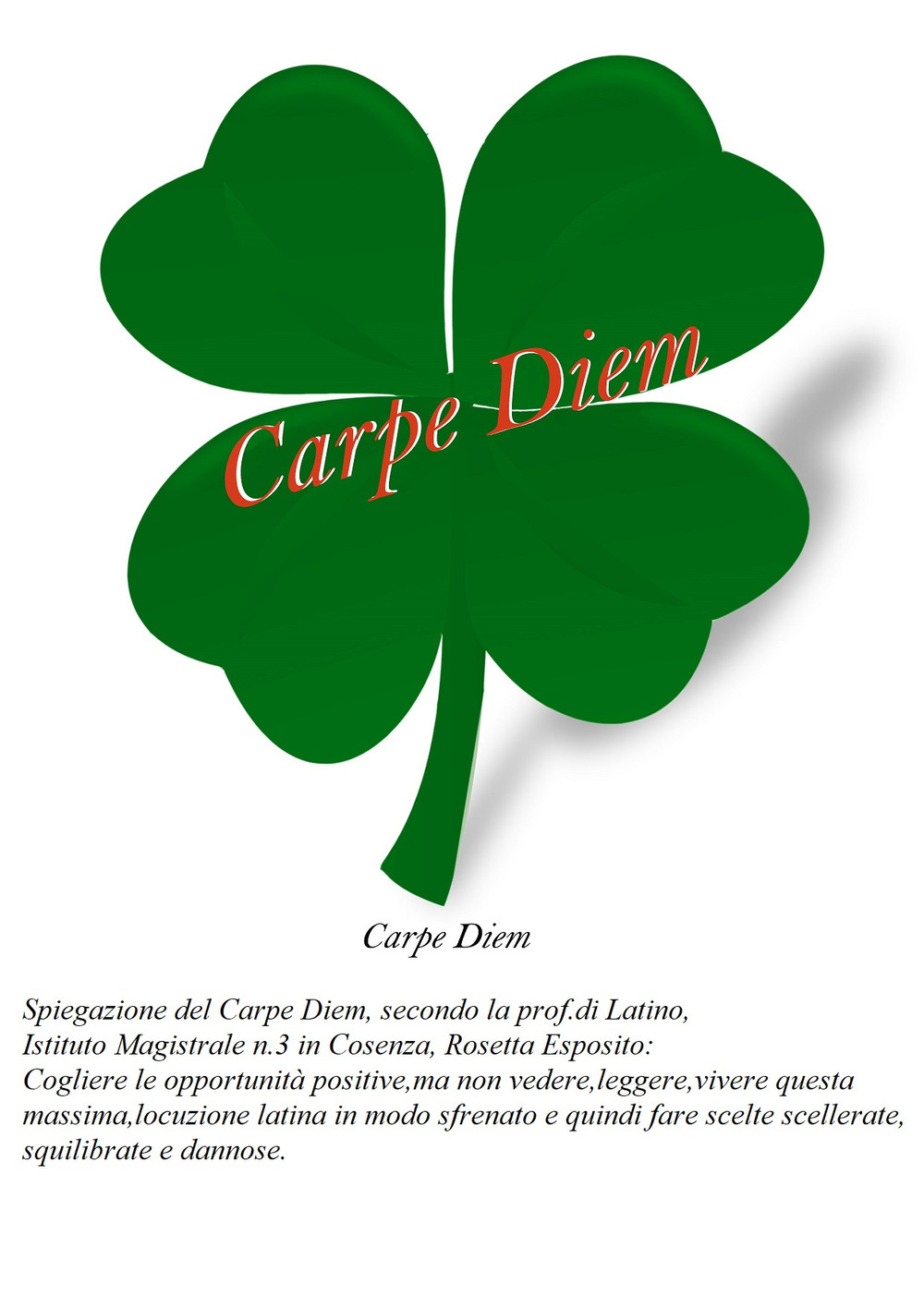 Carpe diem. Equilibrio per far coesistere