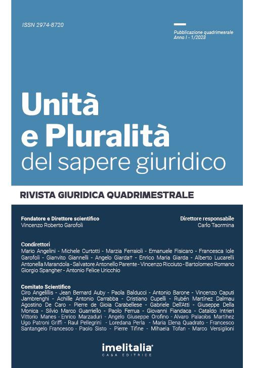 Unità e pluralità del sapere giuridico. Vol. 1