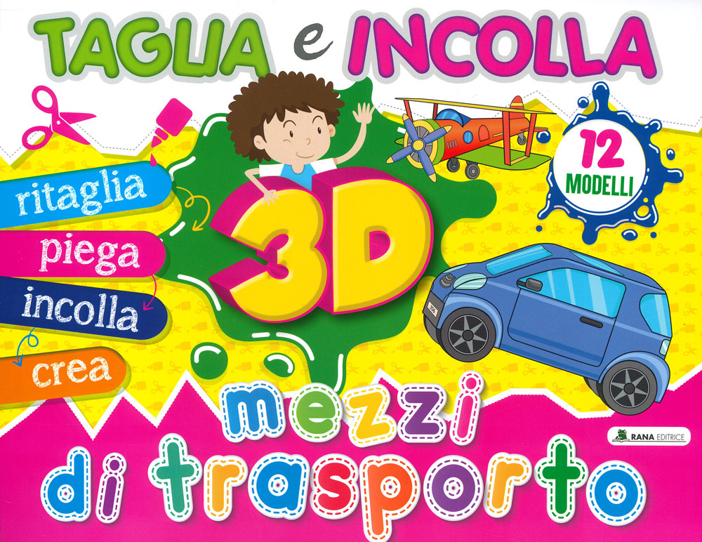Mezzi di trasporto 3D. Taglia e incolla
