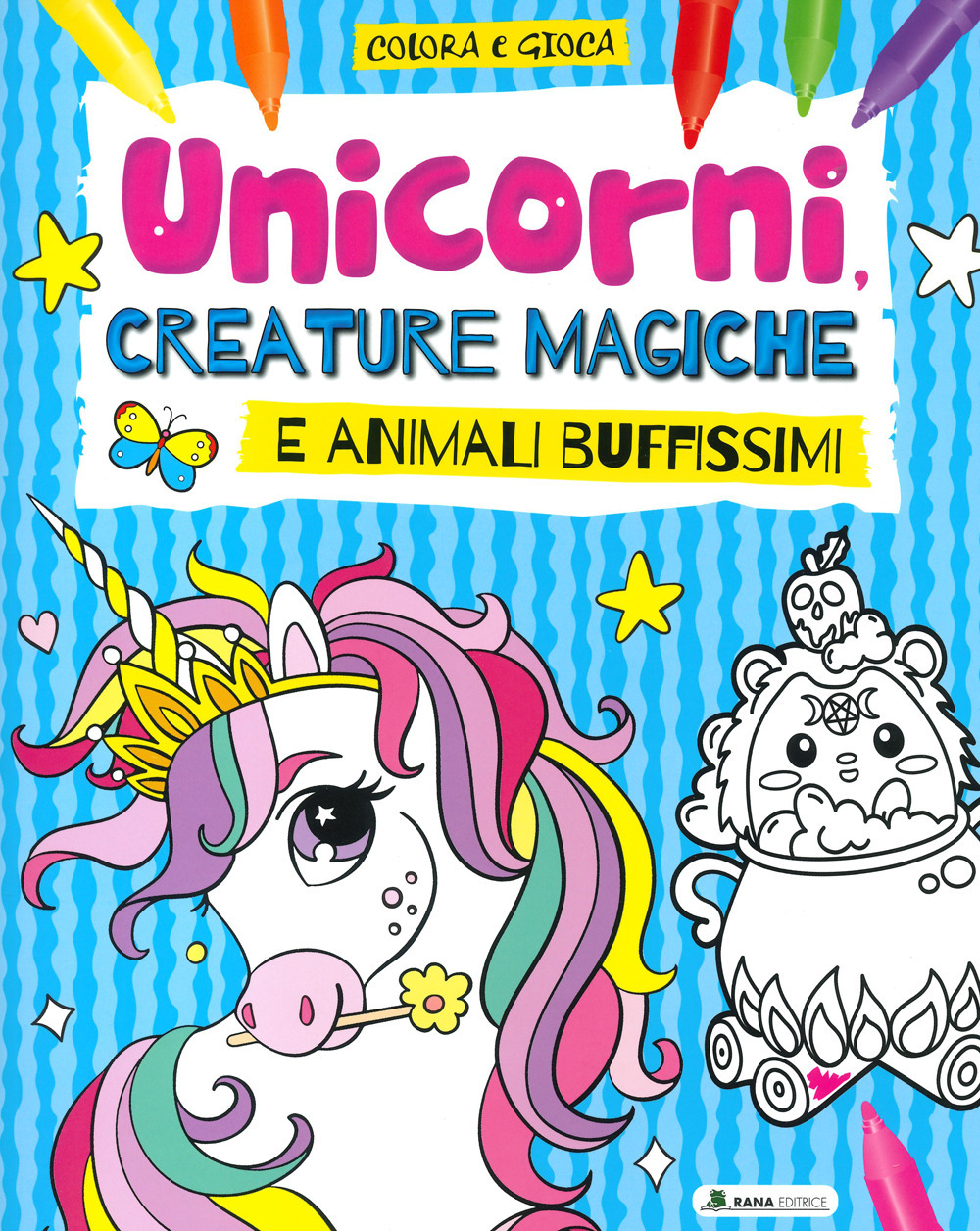 Unicorni, creature magiche e animali buffissimi. Colora e gioca
