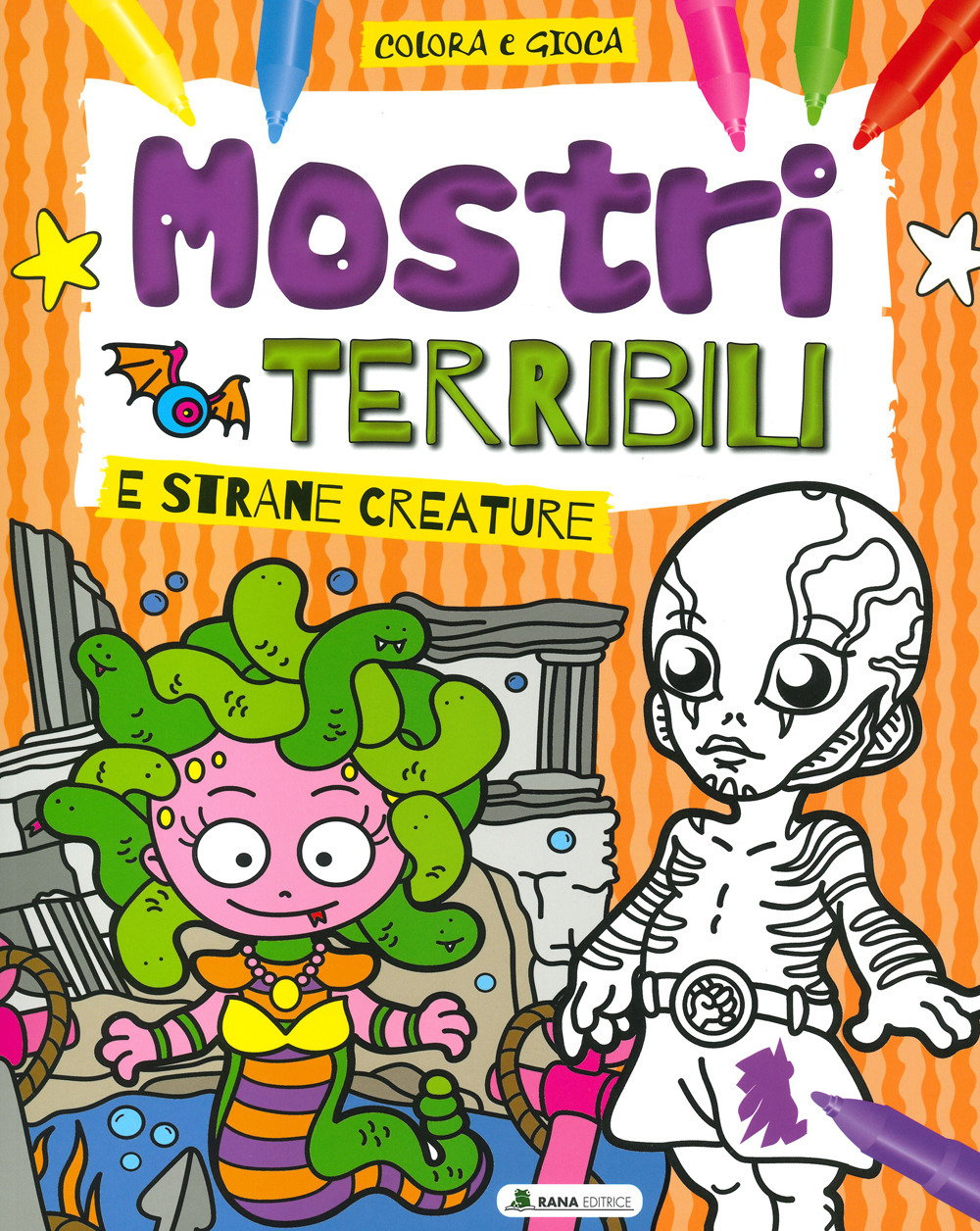 Mostri terribili e strane creature. Colora e gioca