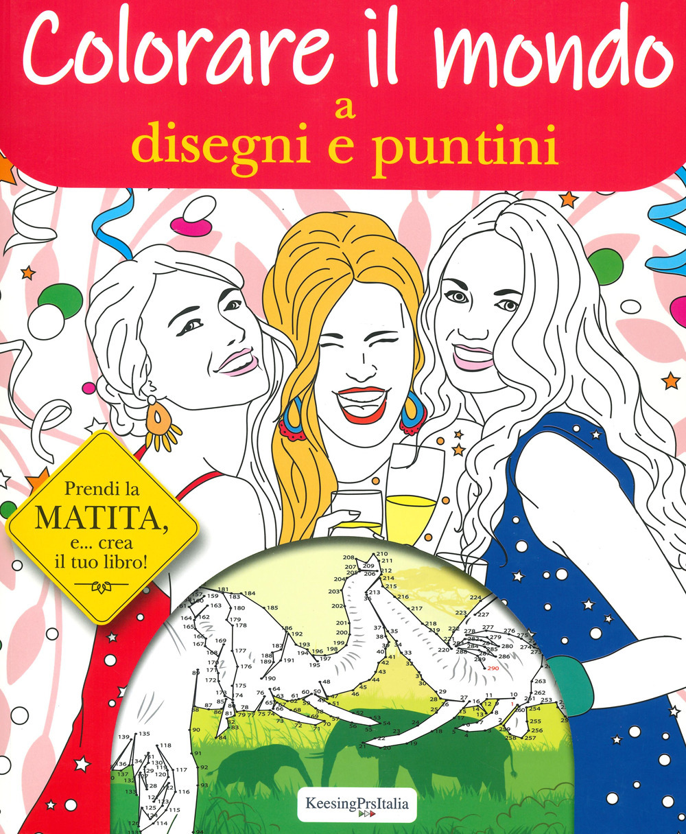 Colorare il mondo a disegni e puntini