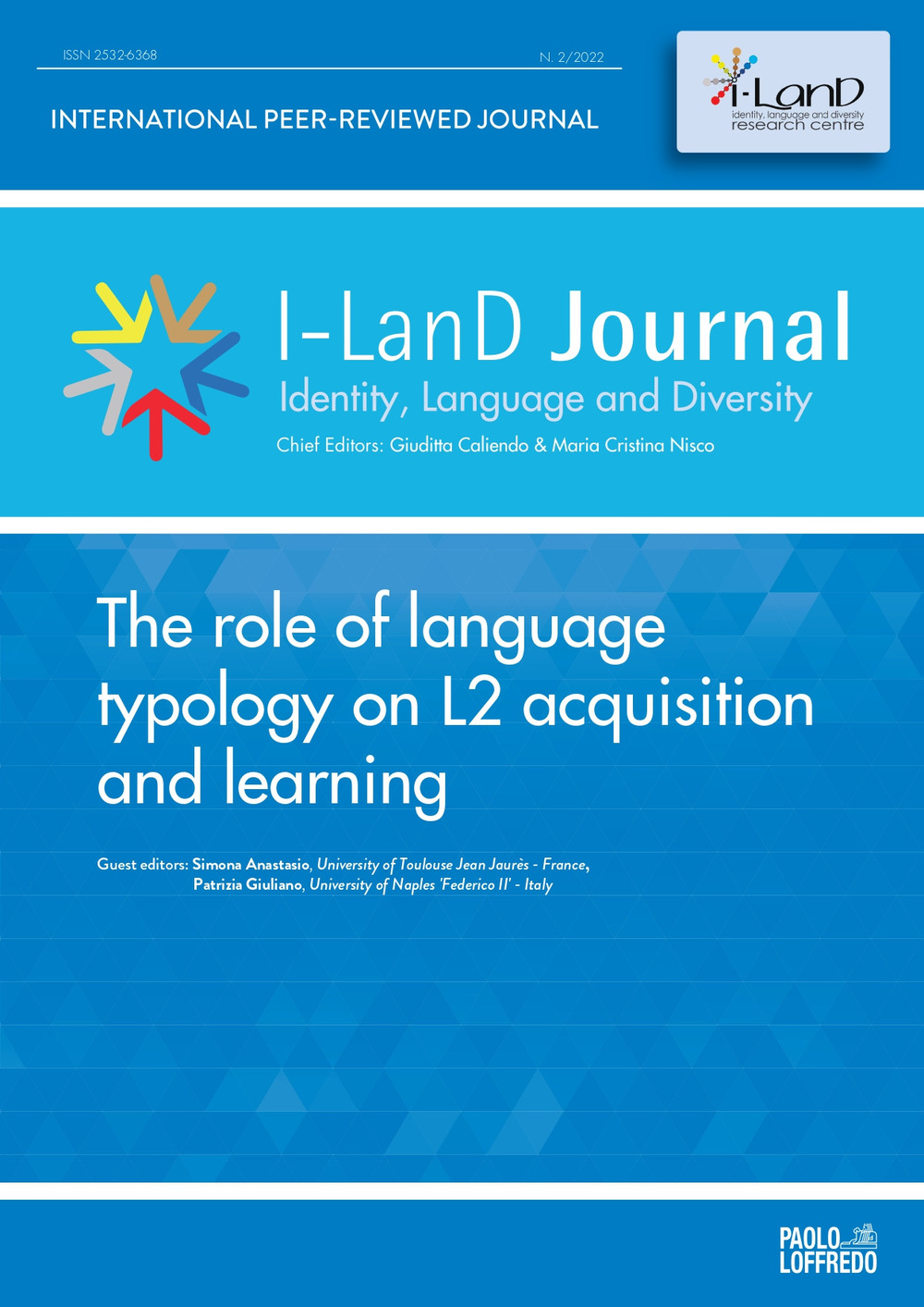 I-LanD Journal, Identity, Language and Diversity. Vol. 1: The role of language typology on L2 acquisition and learning