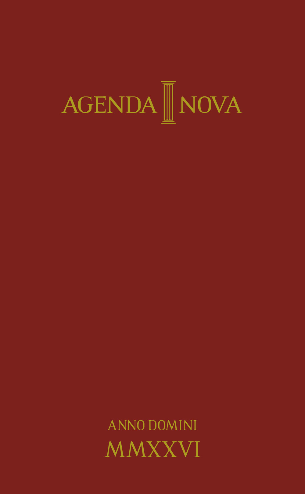Agenda nova 2026. Anno domini MMXXVI