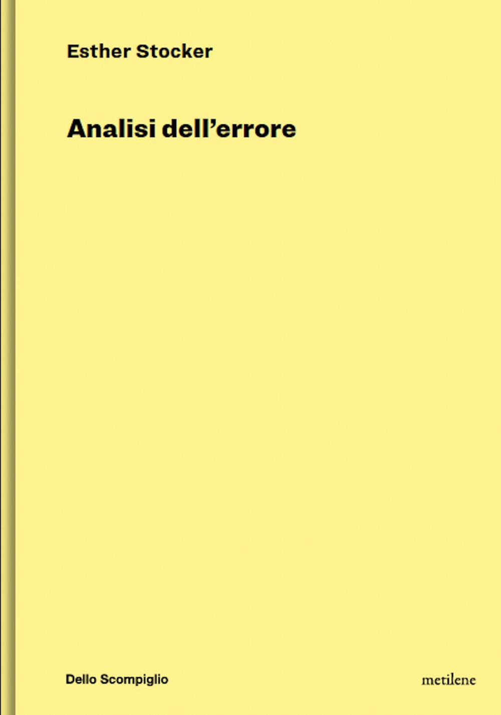 Analisi dell'errore
