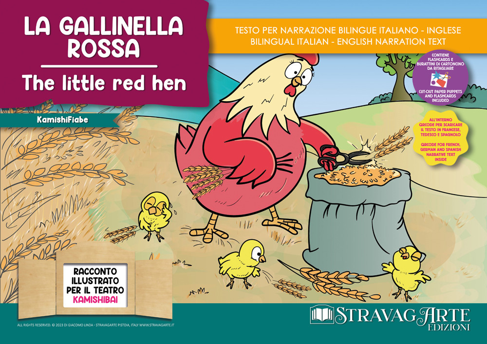 La gallinella rossa. Storia kamishibai. Ediz. italiana e inglese